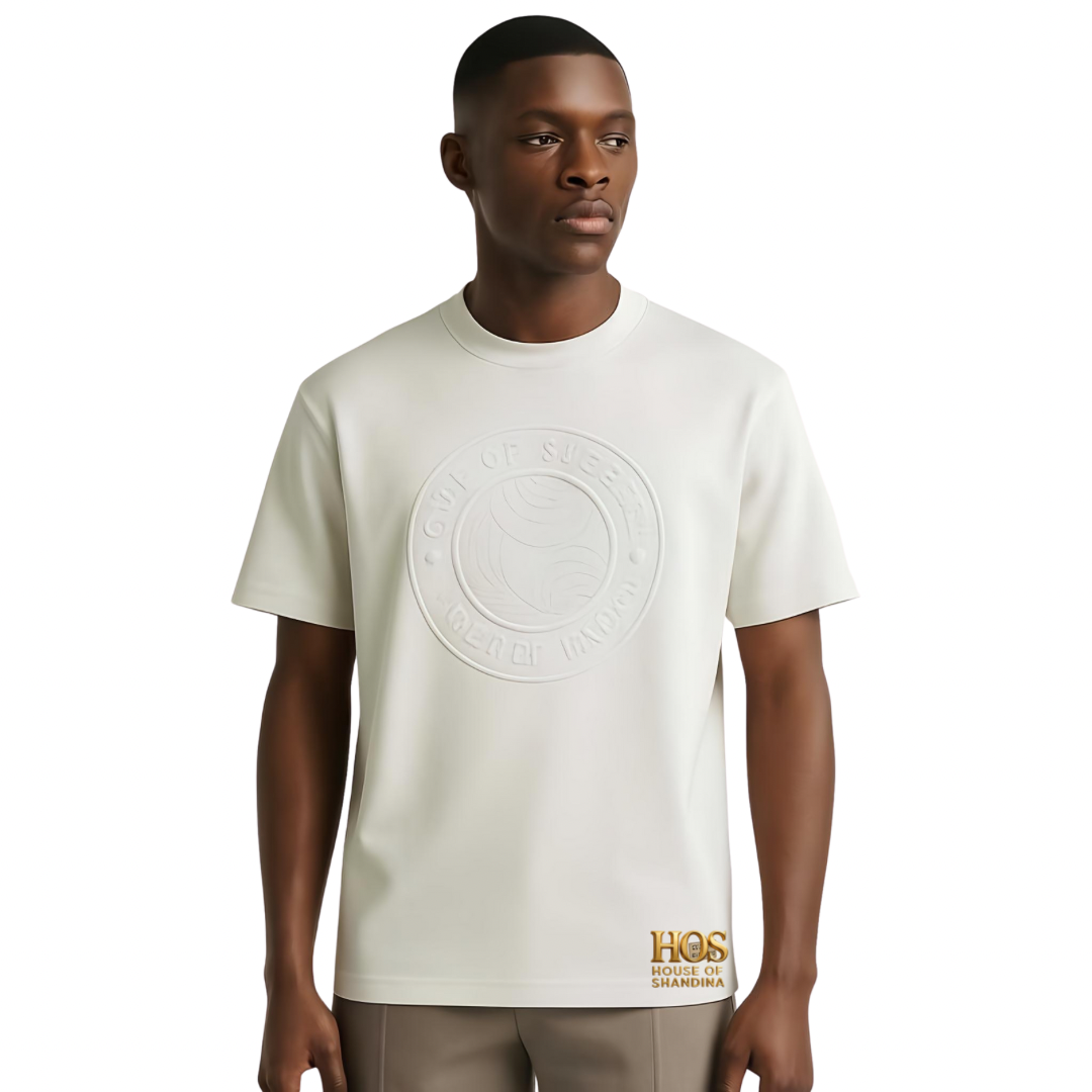 Unisex Cotton White T-Shirt with Logo on Left Chest
