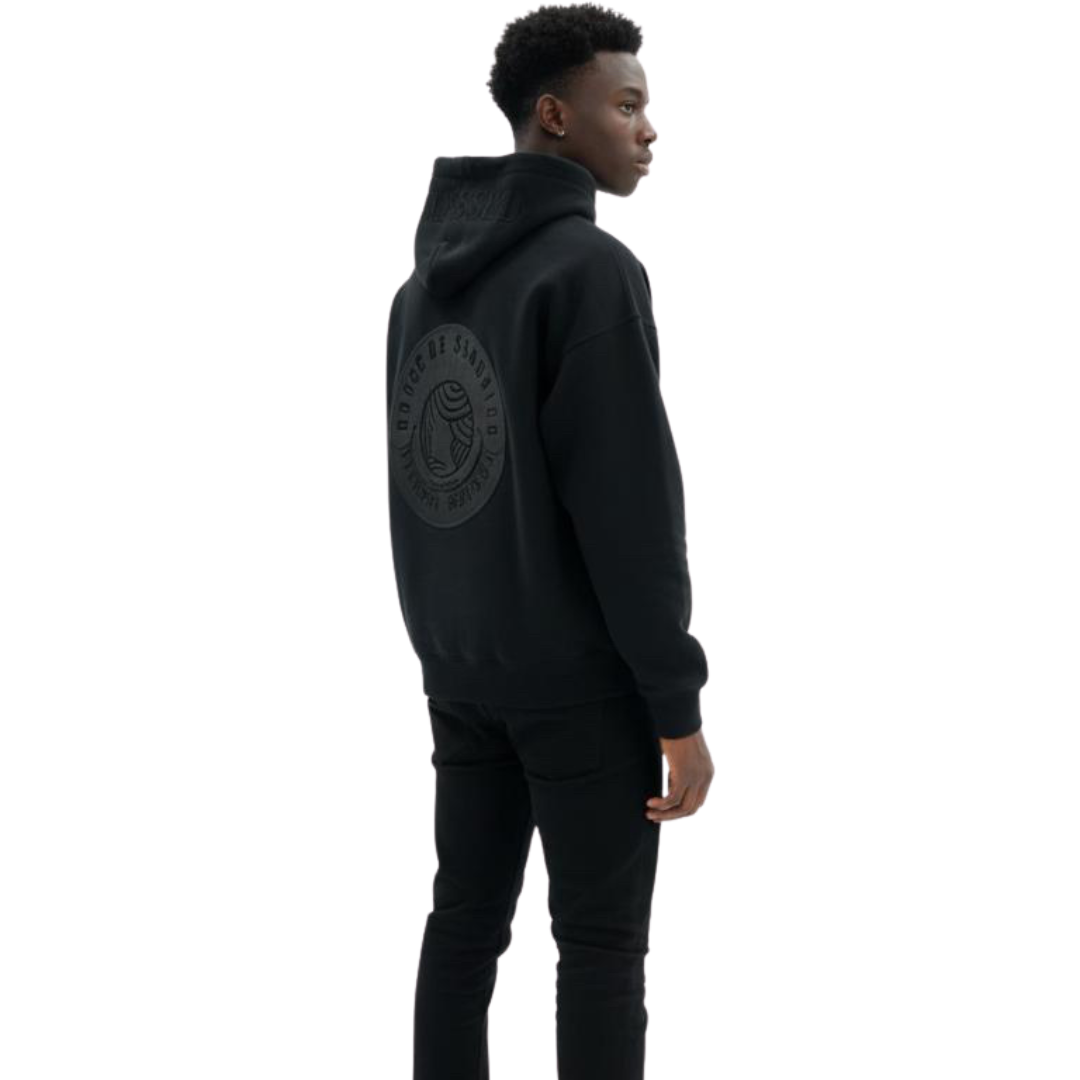 Luxury Unisex Hoodie Sweater with Embossed Back Logo & Gold Embroidered On Cuff