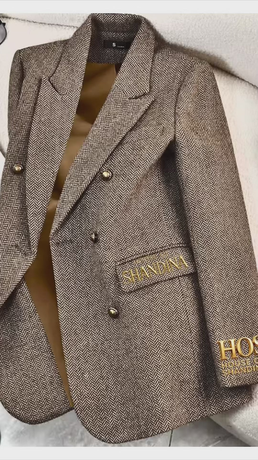 100% Wool Suite Blazer With Gold Button