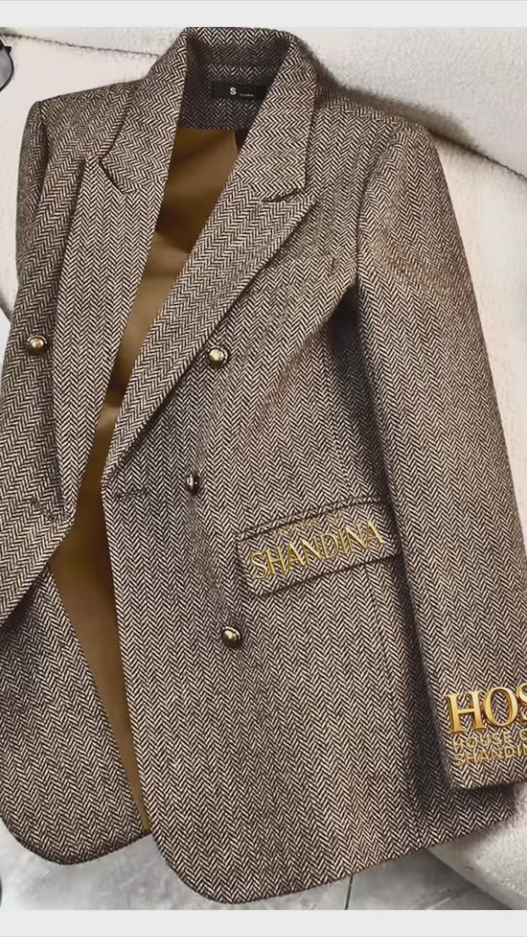 100% Wool Suite Blazer With Gold Button