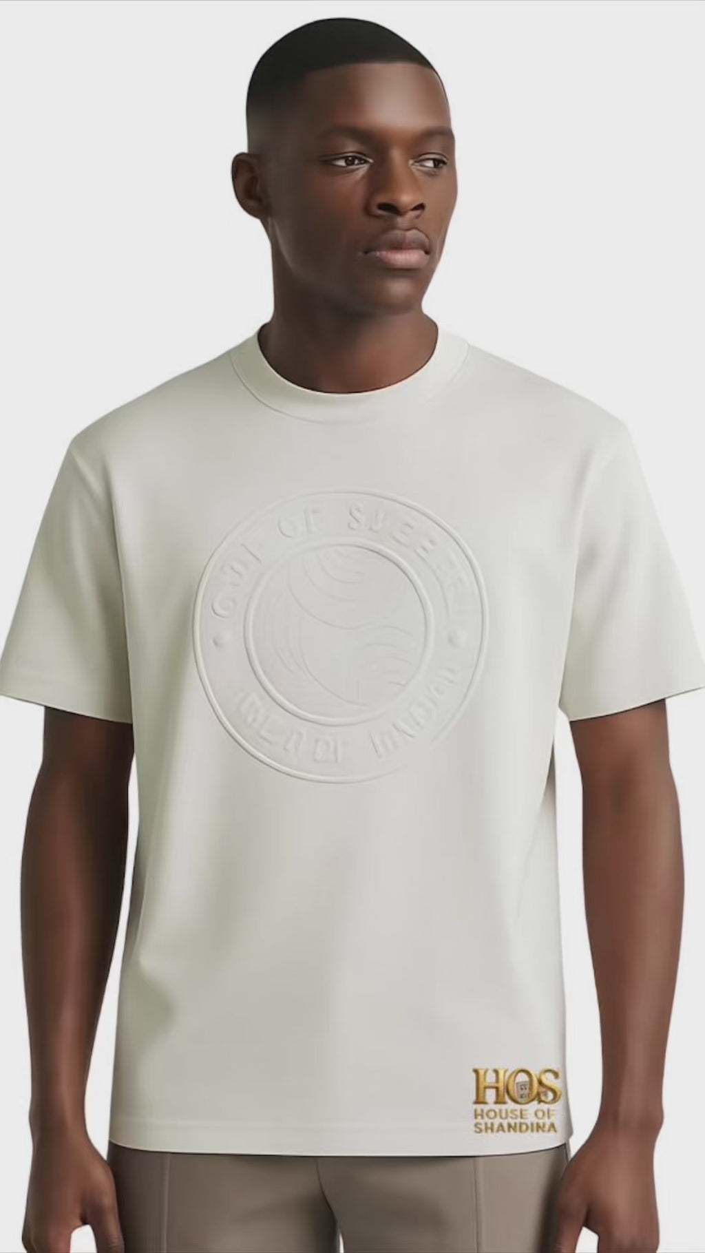Unisex Cotton White T-Shirt with Logo on Left Chest